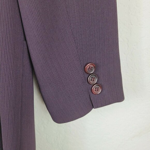 Vintage Alex Garfield Garfield & Marks Women's Blazer Jacket Sz 12 Dark Purple - Picture 7 of 12